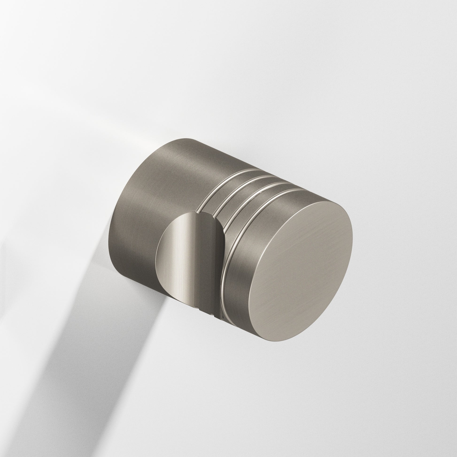 Colonial Bronze Series 105 1" Round Grooved Cabinet Knob Back-To-Back Shower Kit Matte Pewter / 1"