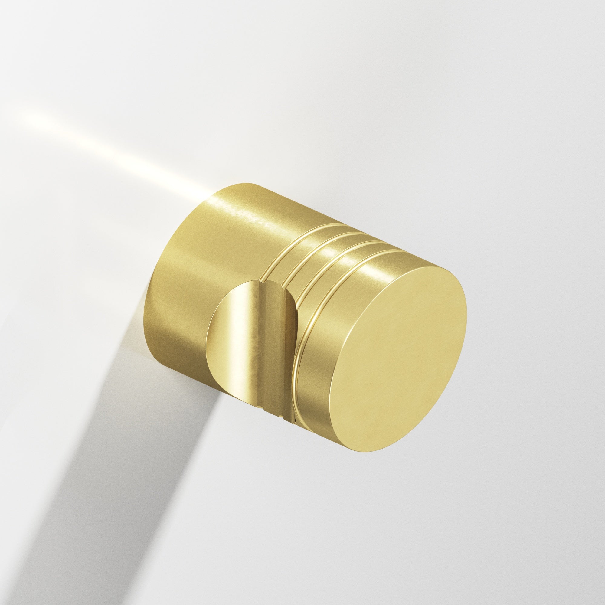 Colonial Bronze Series 105 1" Round Grooved Cabinet Knob Back-To-Back Shower Kit Matte Satin Brass / 1"
