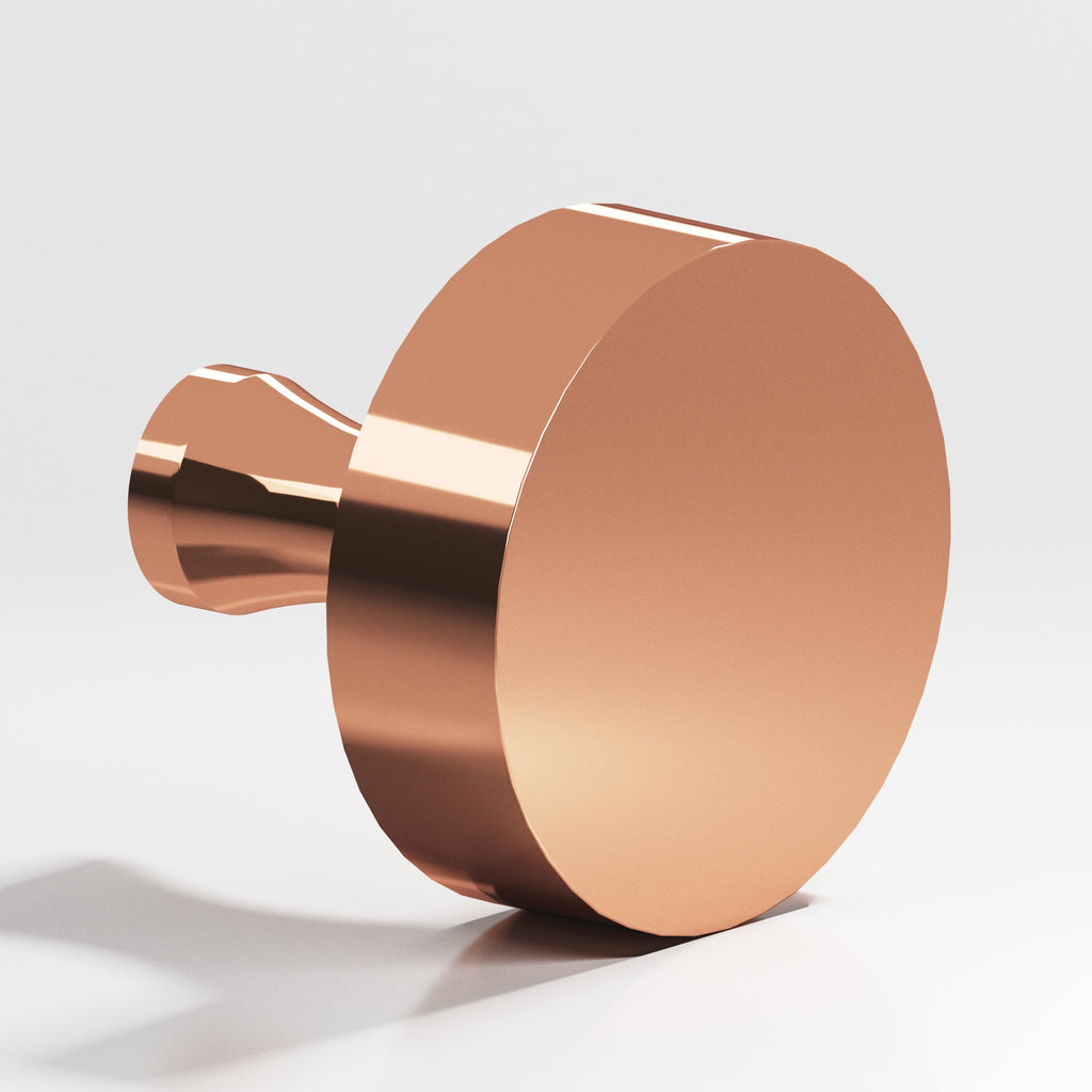Colonial Bronze Series 111 1.25" Round Cabinet Knob With Flared Post Polished Copper / 1.25"