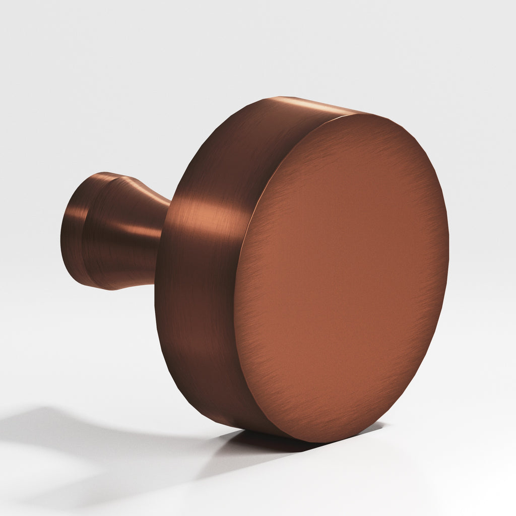 Colonial Bronze Series 111 1.25" Round Cabinet Knob With Flared Post Matte Antique Copper / 1.25"