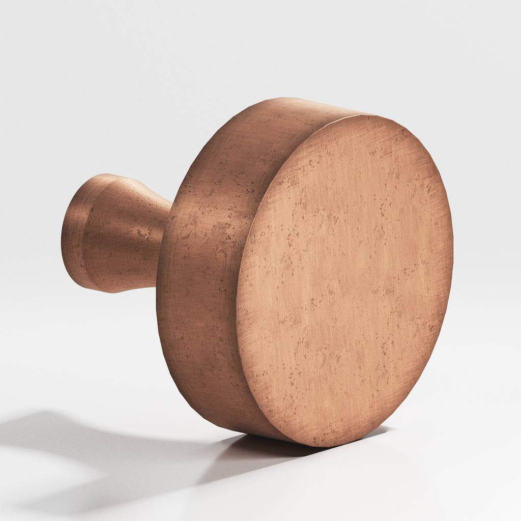 Colonial Bronze Series 111 1.25" Round Cabinet Knob With Flared Post Distressed Antique Copper / 1.25"