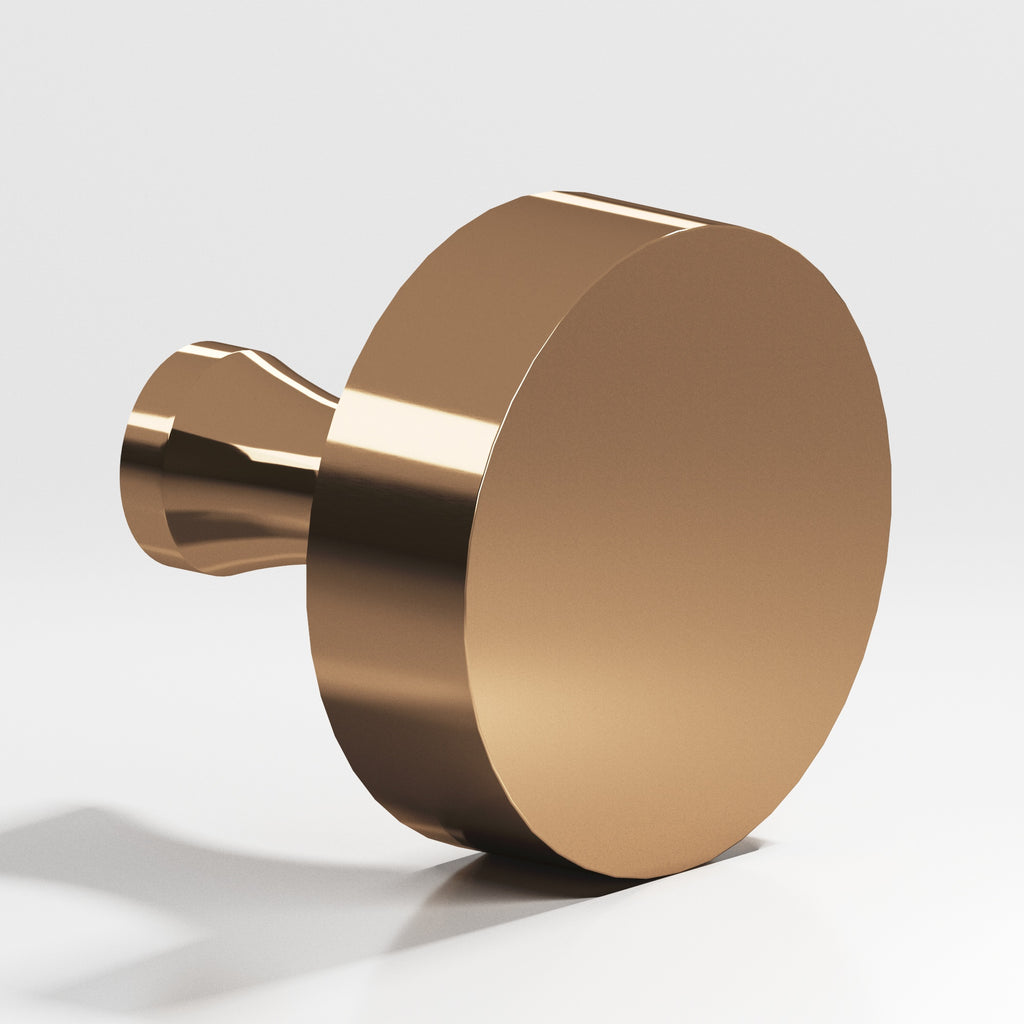 Colonial Bronze Series 111 1.25" Round Cabinet Knob With Flared Post Polished Bronze / 1.25"