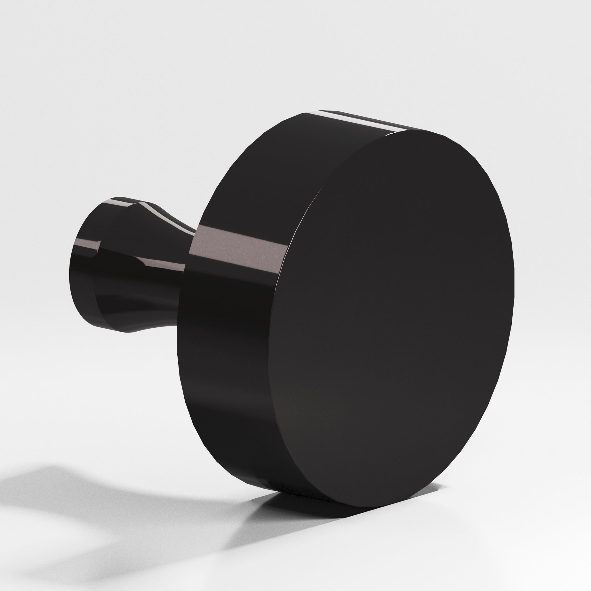 Colonial Bronze Series 110 1" Round Cabinet Knob With Flared Post Satin Black / 1"