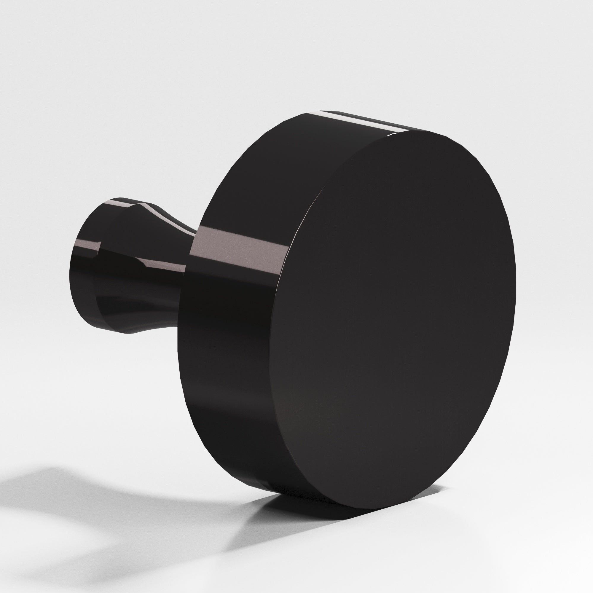 Colonial Bronze Series 111 1.25" Round Cabinet Knob With Flared Post Satin Black / 1.25"