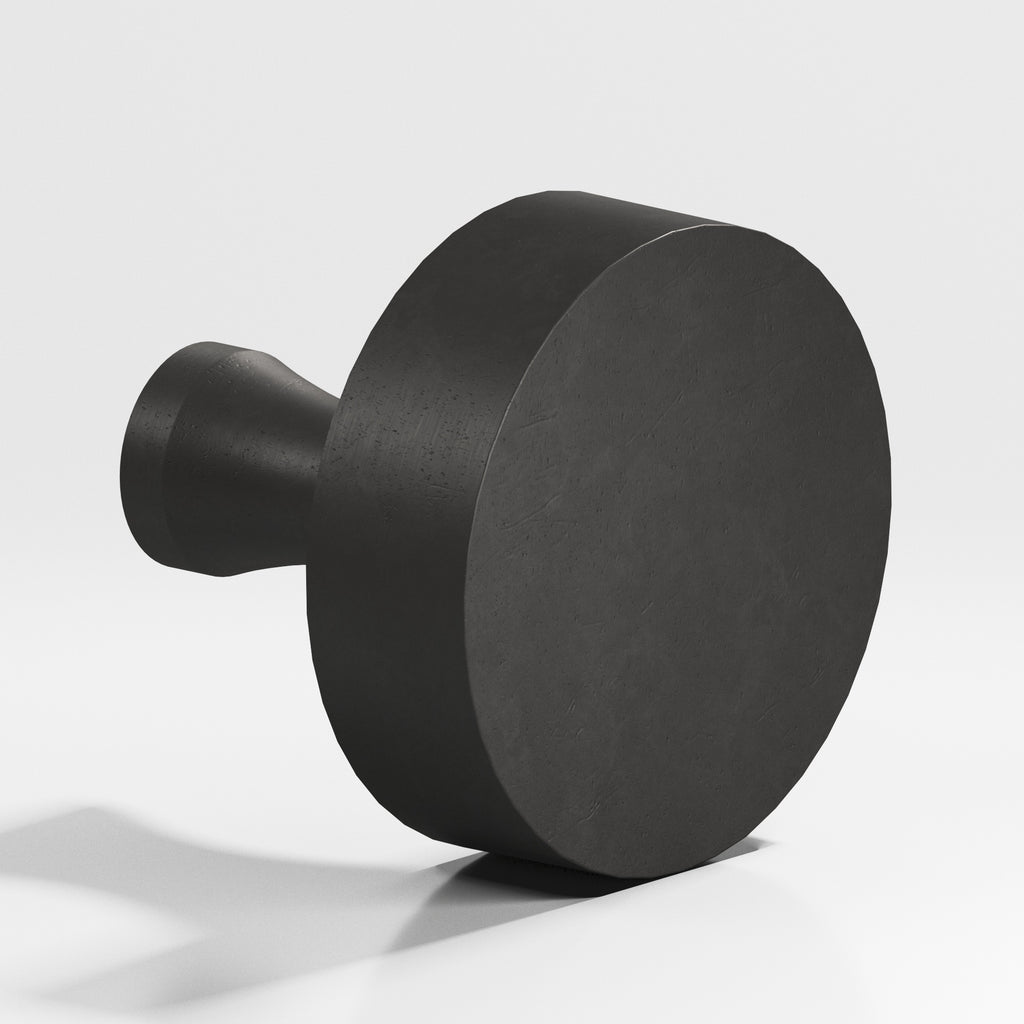 Colonial Bronze Series 111 1.25" Round Cabinet Knob With Flared Post Distressed Satin Black / 1.25"