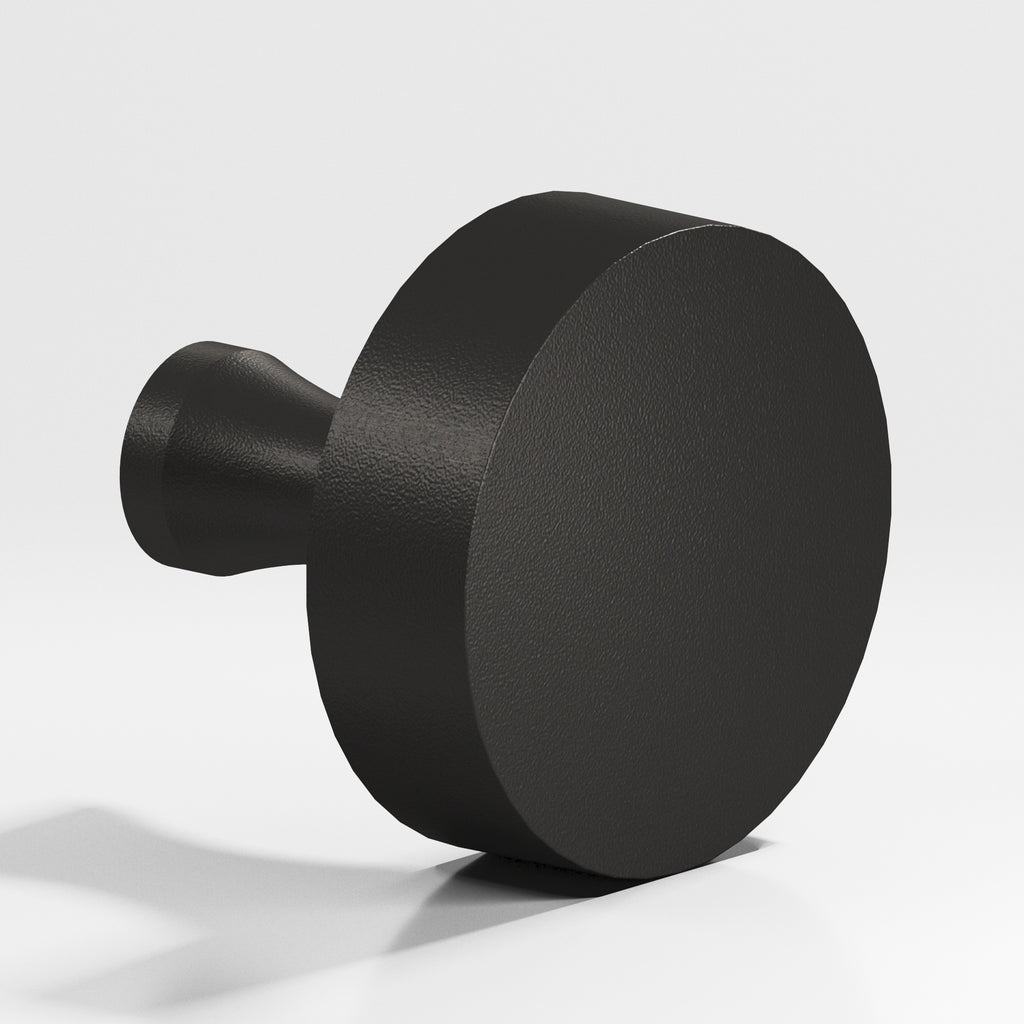 Colonial Bronze Series 111 1.25" Round Cabinet Knob With Flared Post Frost Black™ / 1.25"