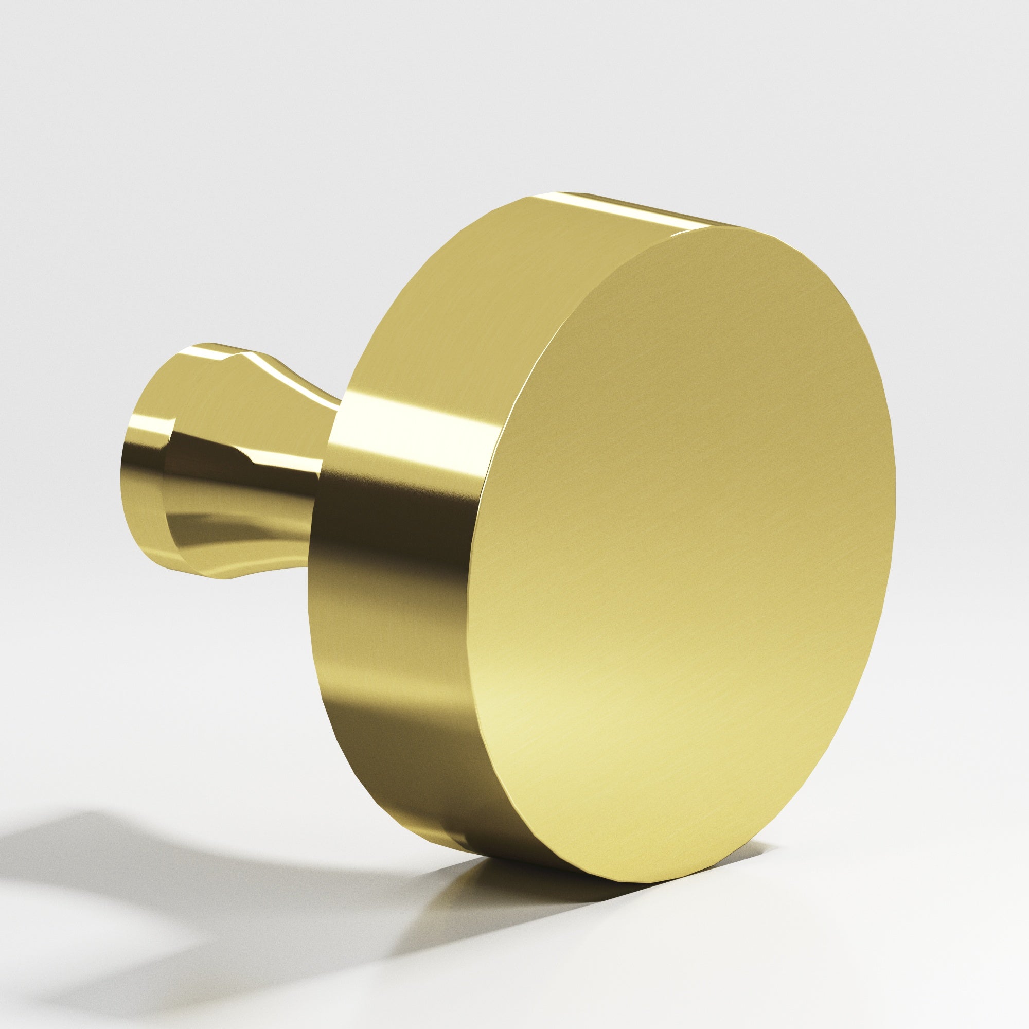 Colonial Bronze Series 110 1" Round Cabinet Knob With Flared Post Unlacquered Polished Brass / 1"