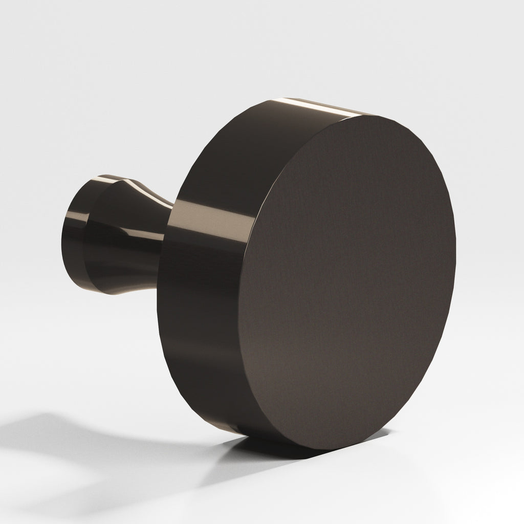 Colonial Bronze Series 111 1.25" Round Cabinet Knob With Flared Post Dark Statuary Bronze / 1.25"