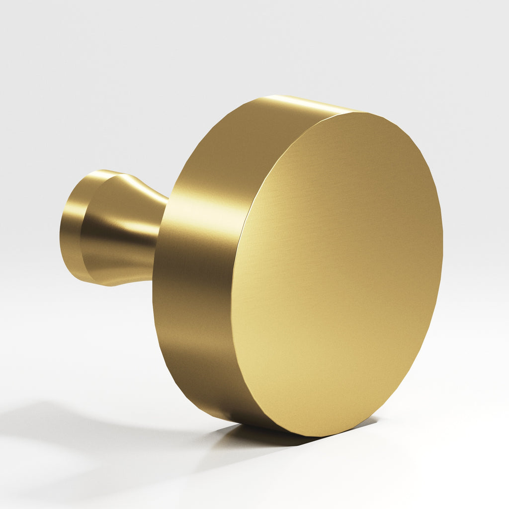 Colonial Bronze Series 111 1.25" Round Cabinet Knob With Flared Post Satin Brass / 1.25"