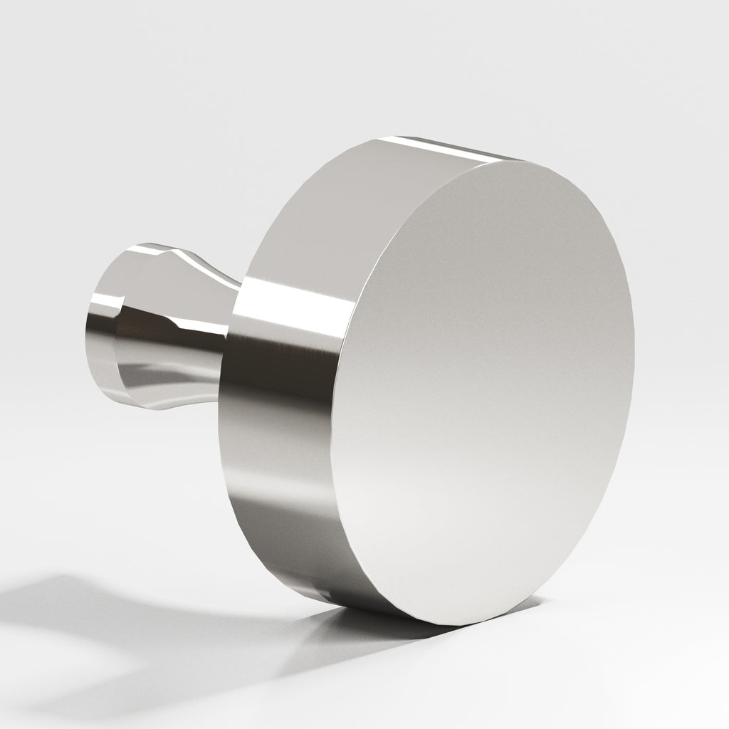 Colonial Bronze Series 111 1.25" Round Cabinet Knob With Flared Post Polished Nickel / 1.25"