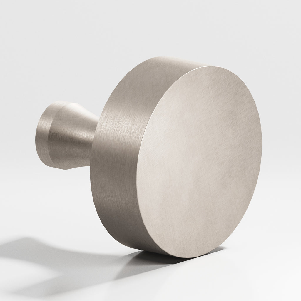 Colonial Bronze Series 111 1.25" Round Cabinet Knob With Flared Post Matte Satin Nickel / 1.25"