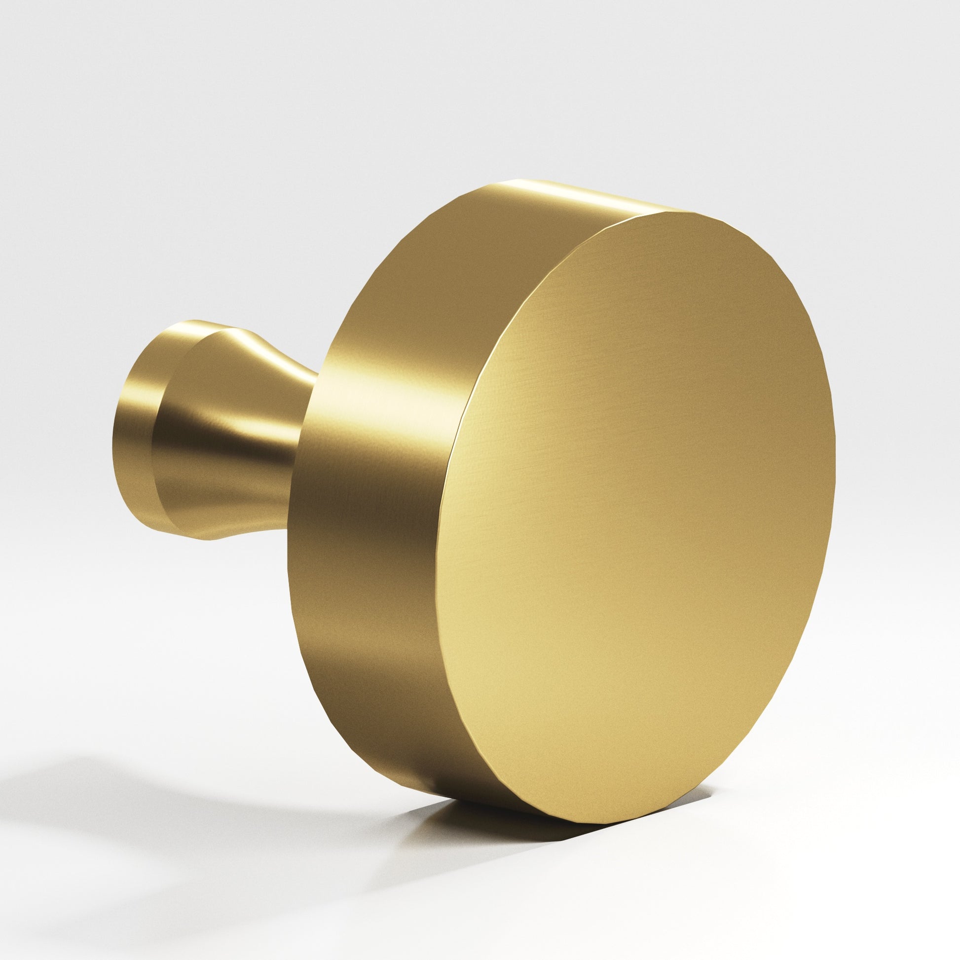 Colonial Bronze Series 112 1.5" Round Cabinet Knob With Flared Post Unlacquered Satin Brass / 1.5"