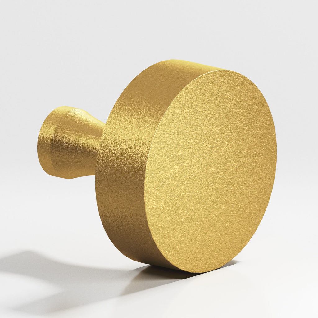 Colonial Bronze Series 111 1.25" Round Cabinet Knob With Flared Post Frost Brass™ / 1.25"