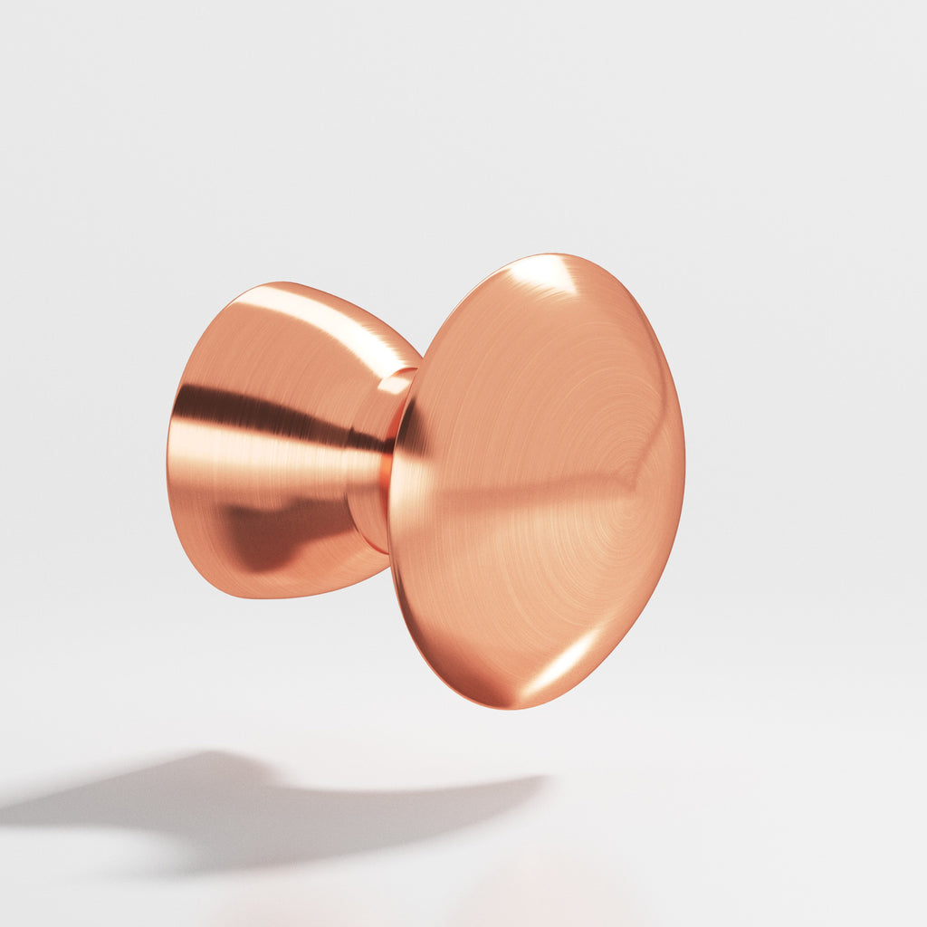 Colonial Bronze Series 118 1.25" Round Cabinet Knob Back-To-Back Shower Kit Satin Copper / 1.25"