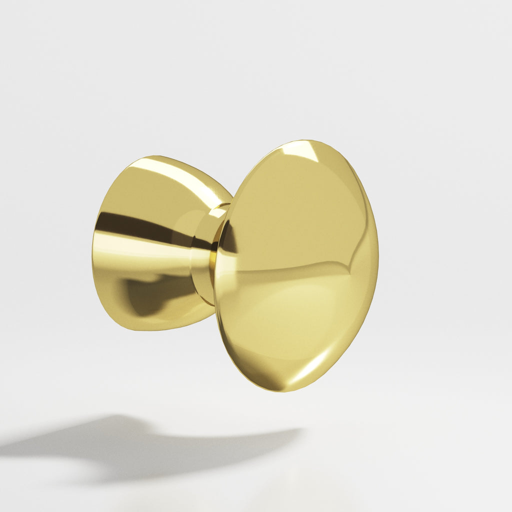 Colonial Bronze Series 118 1.25" Round Cabinet Knob Back-To-Back Shower Kit Polished Brass / 1.25"