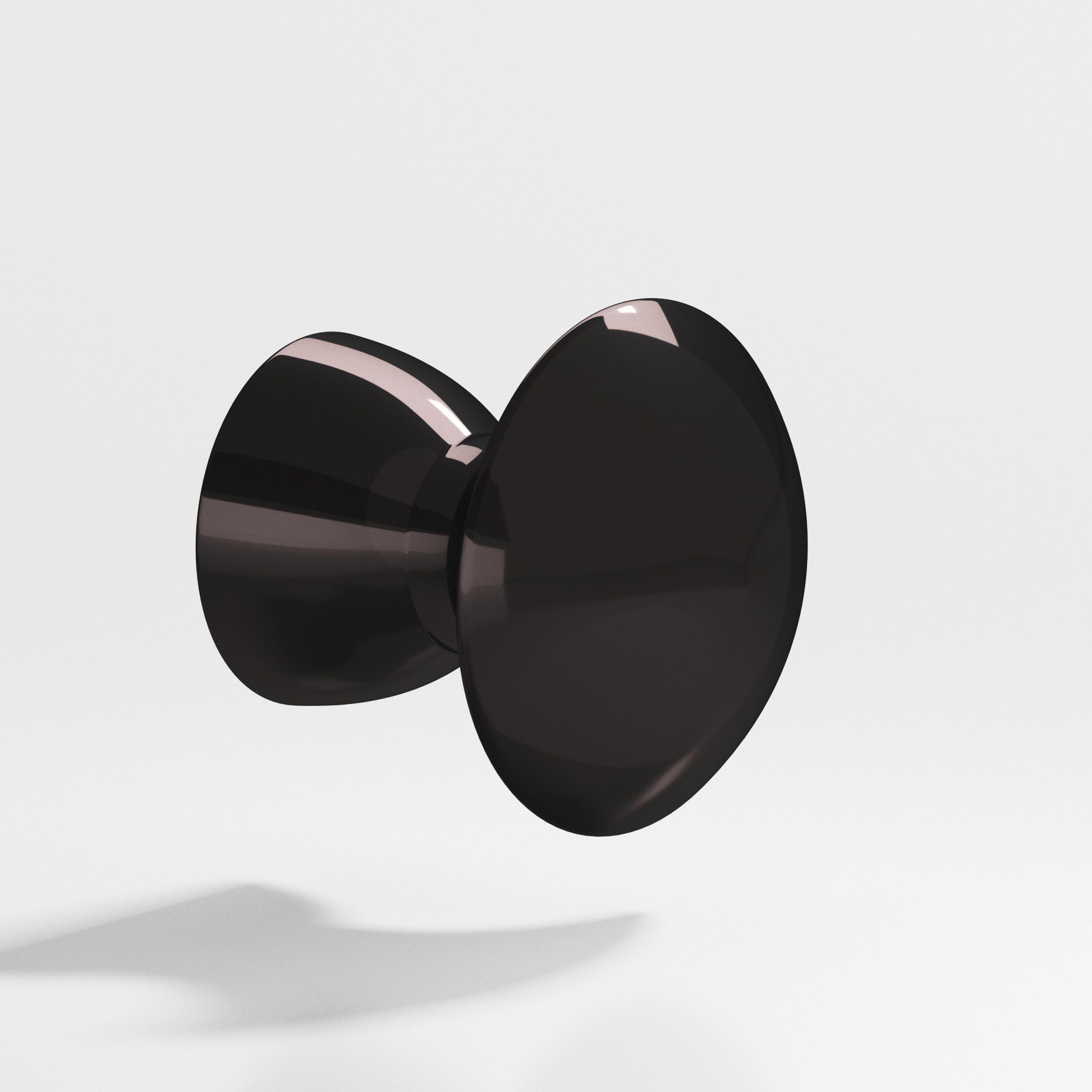 Colonial Bronze Series 118 1.25" Round Cabinet Knob Back-To-Back Shower Kit Satin Black / 1.25"