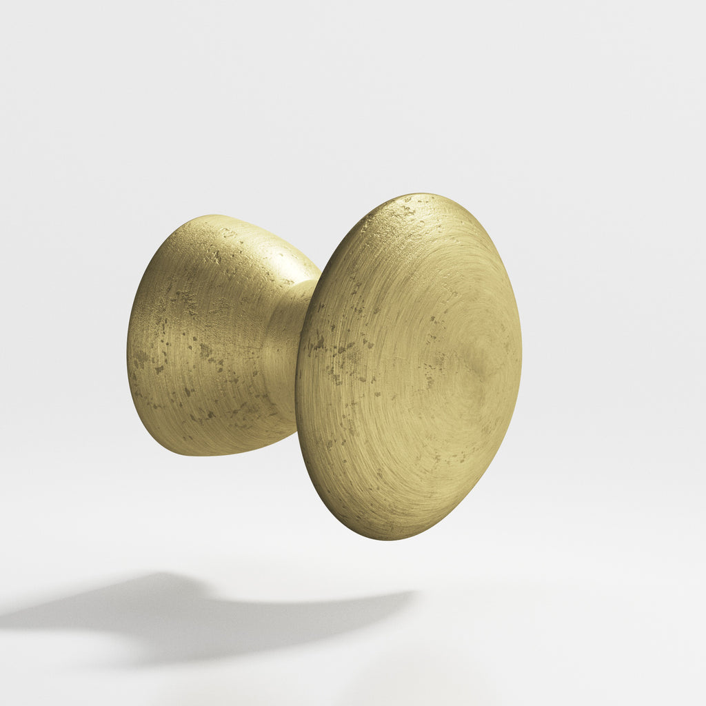 Colonial Bronze Series 118 1.25" Round Cabinet Knob Back-To-Back Shower Kit Distressed Antique Brass / 1.25"