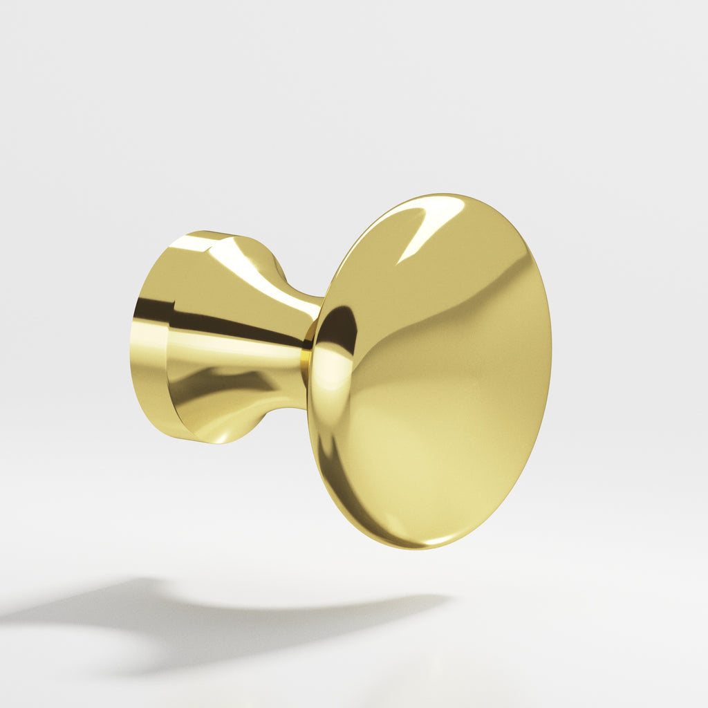 Colonial Bronze Series 115 .875" Round Cabinet Knob Polished Brass / .875"