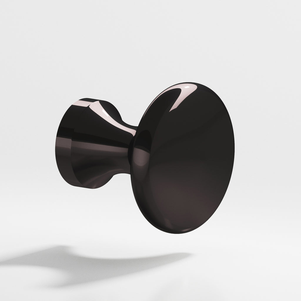 Colonial Bronze Series 115 .875" Round Cabinet Knob Satin Black / .875"