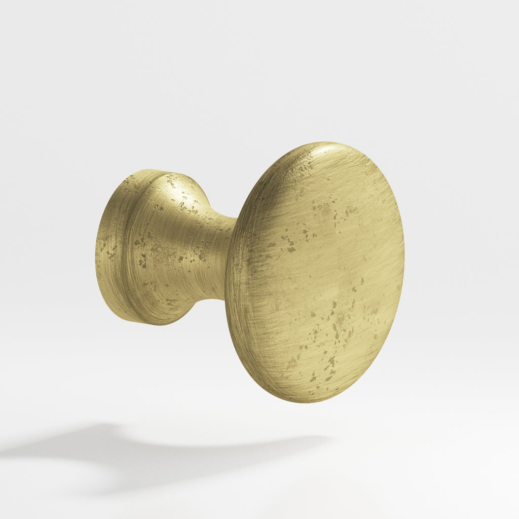 Colonial Bronze Series 116 1.125" Round Cabinet Knob Distressed Antique Brass / 1.125"