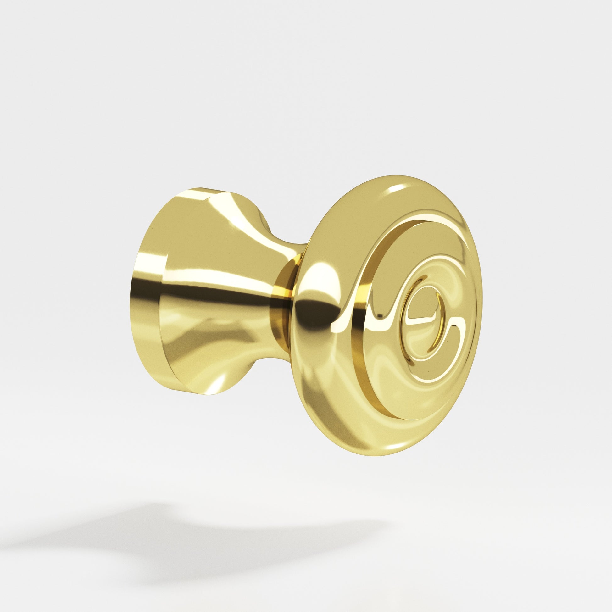 Colonial Bronze Series 129 .875" Round Cabinet Knob Polished Brass / .875"