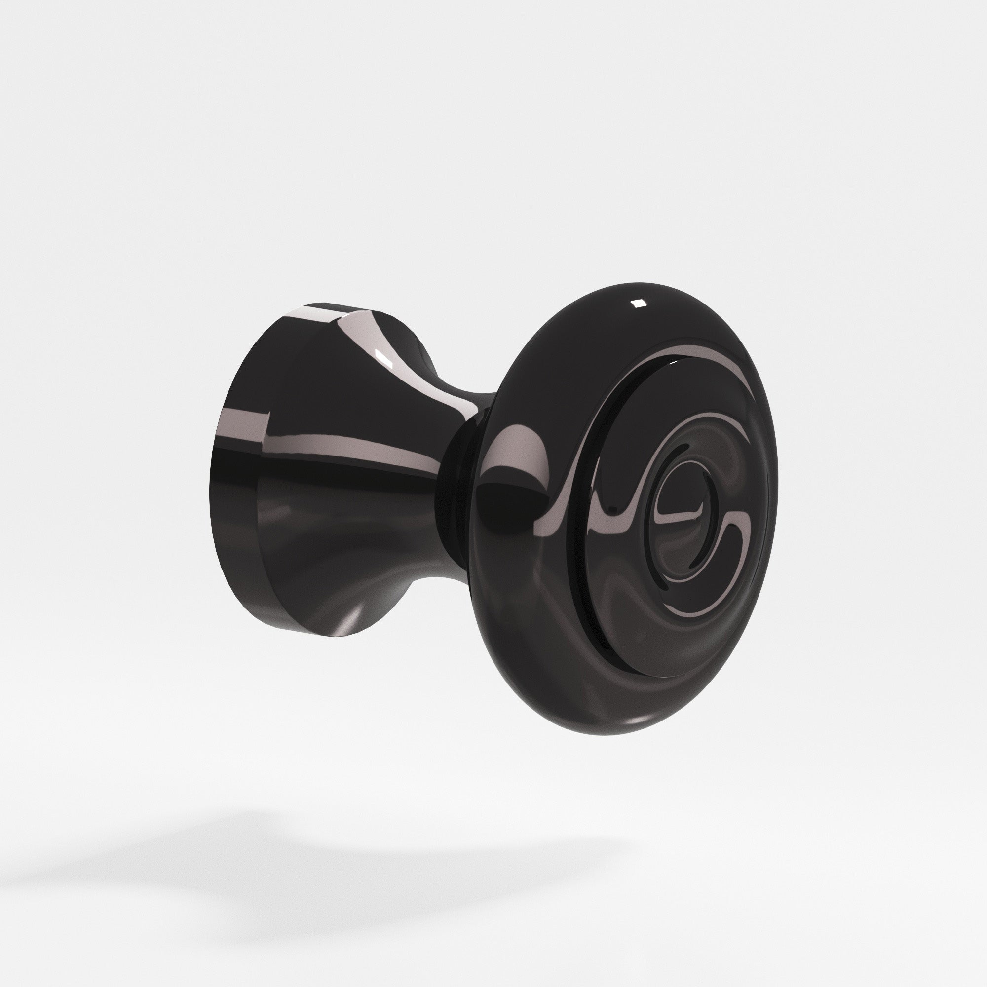 Colonial Bronze Series 150 1.5" Round Cabinet Knob Back-To-Back Shower Kit Satin Black / 1.5"