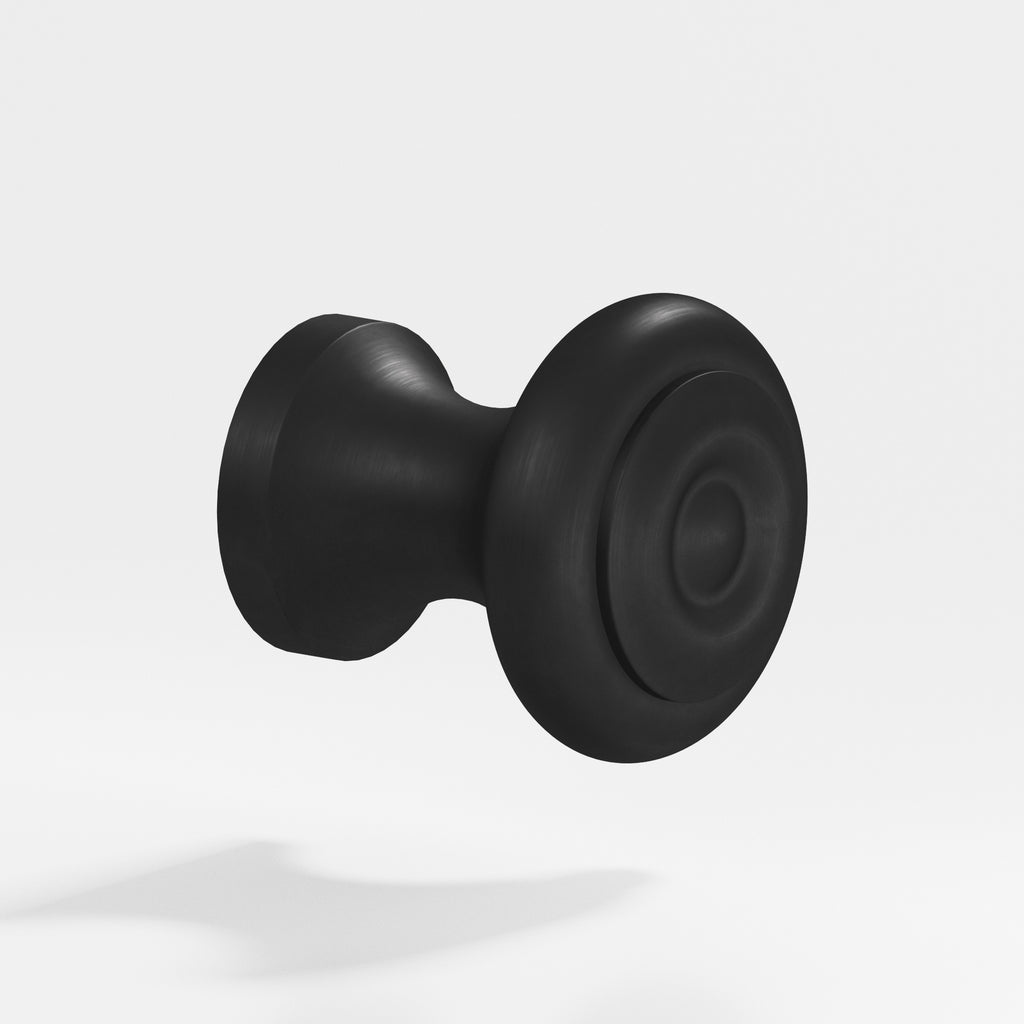 Colonial Bronze Series 150 1.5" Round Cabinet Knob Back-To-Back Shower Kit Matte Satin Black / 1.5"