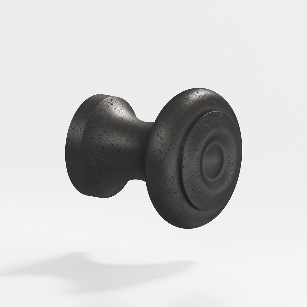 Colonial Bronze Series 139 1.125" Round Cabinet Knob Distressed Satin Black / 1.125"