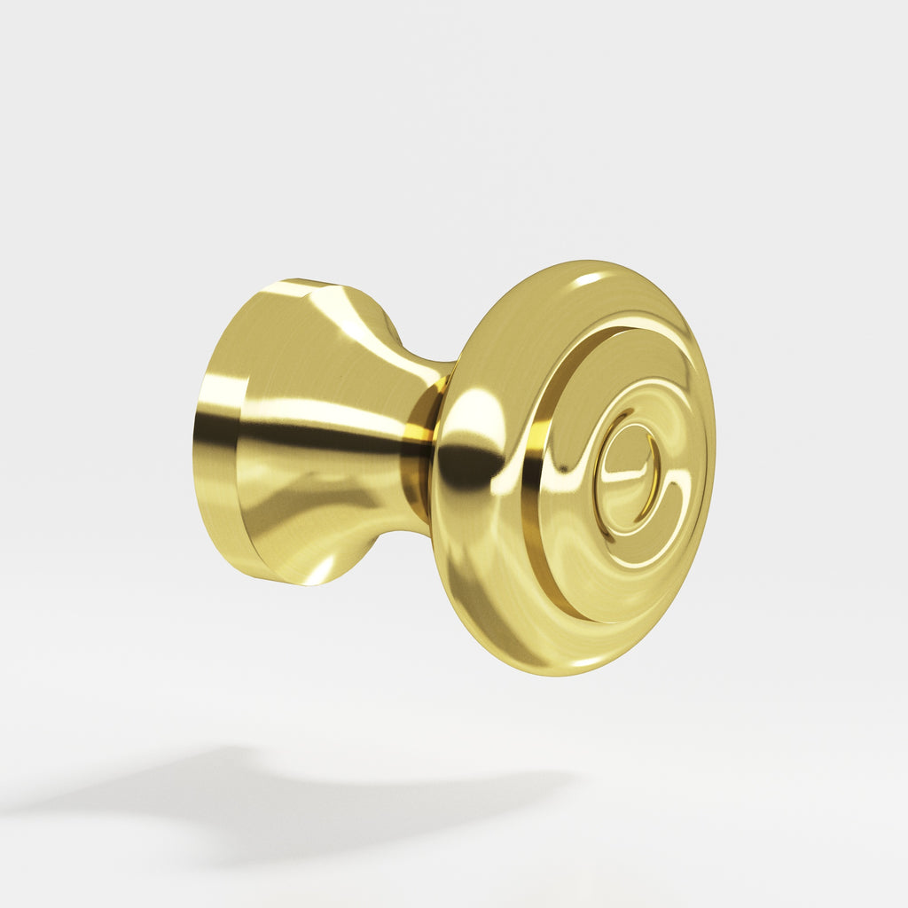 Colonial Bronze Series 139 1.125" Round Cabinet Knob Unlacquered Polished Brass / 1.125"