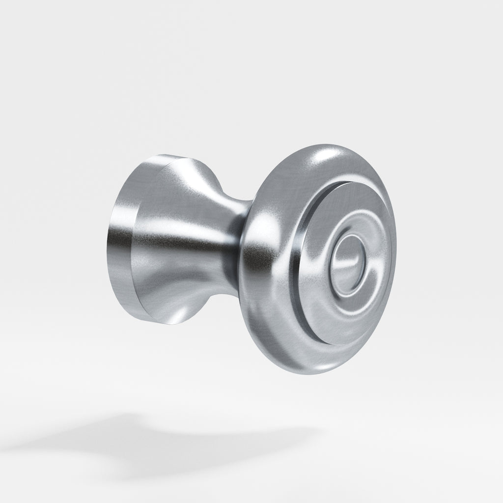 Colonial Bronze Series 150 1.5" Round Cabinet Knob Back-To-Back Shower Kit Satin Chrome / 1.5"
