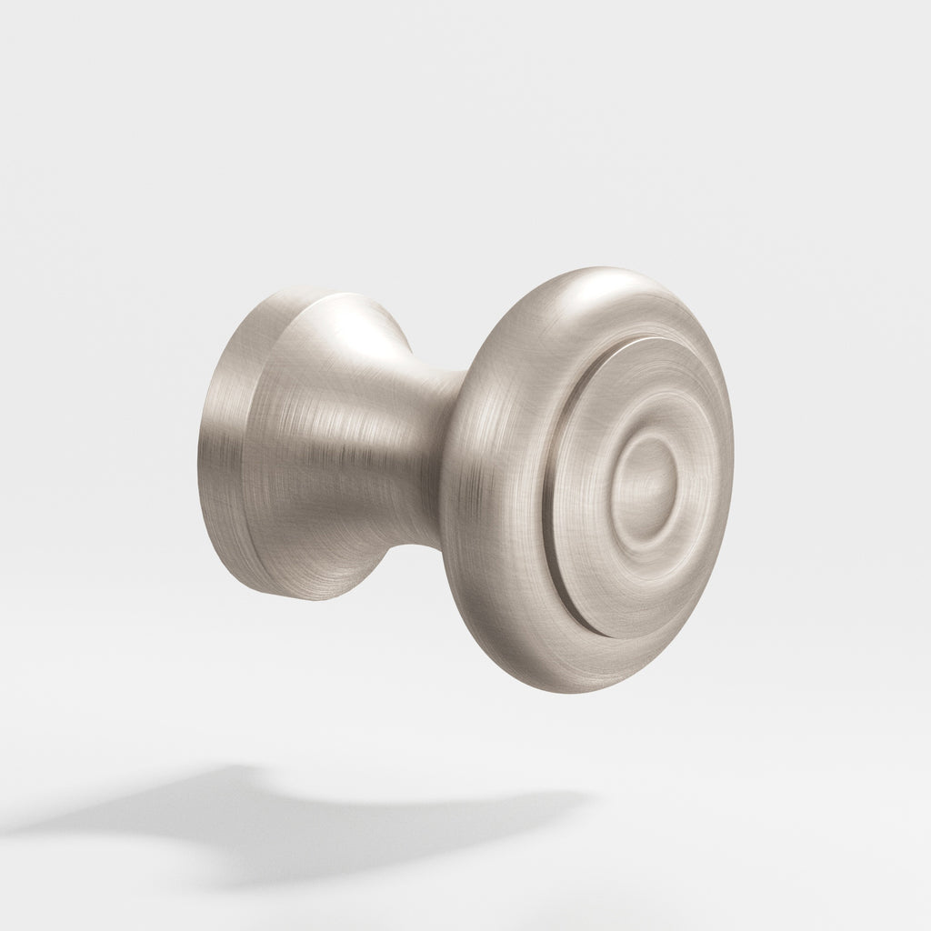 Colonial Bronze Series 150 1.5" Round Cabinet Knob Back-To-Back Shower Kit Matte Satin Nickel / 1.5"