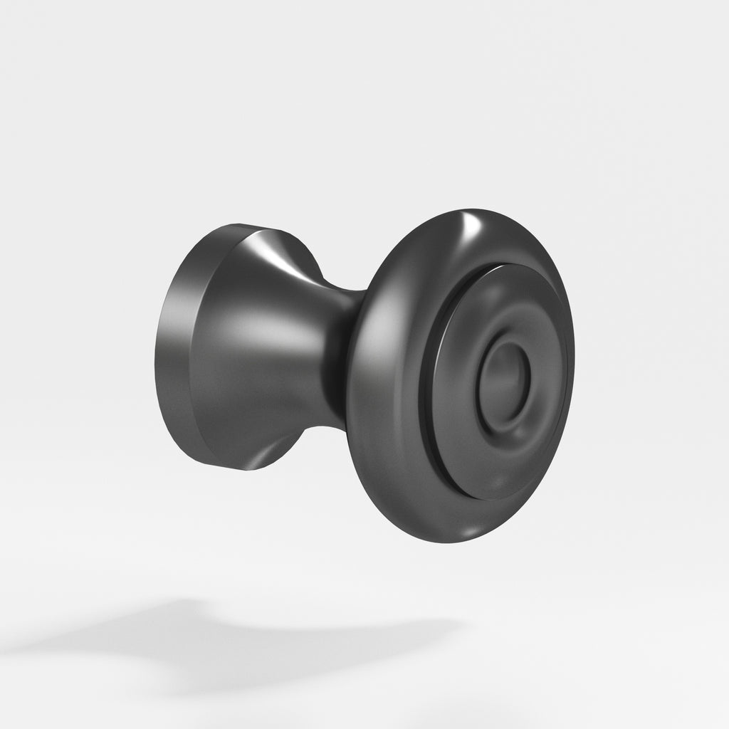 Colonial Bronze Series 150 1.5" Round Cabinet Knob Back-To-Back Shower Kit Matte Graphite / 1.5"