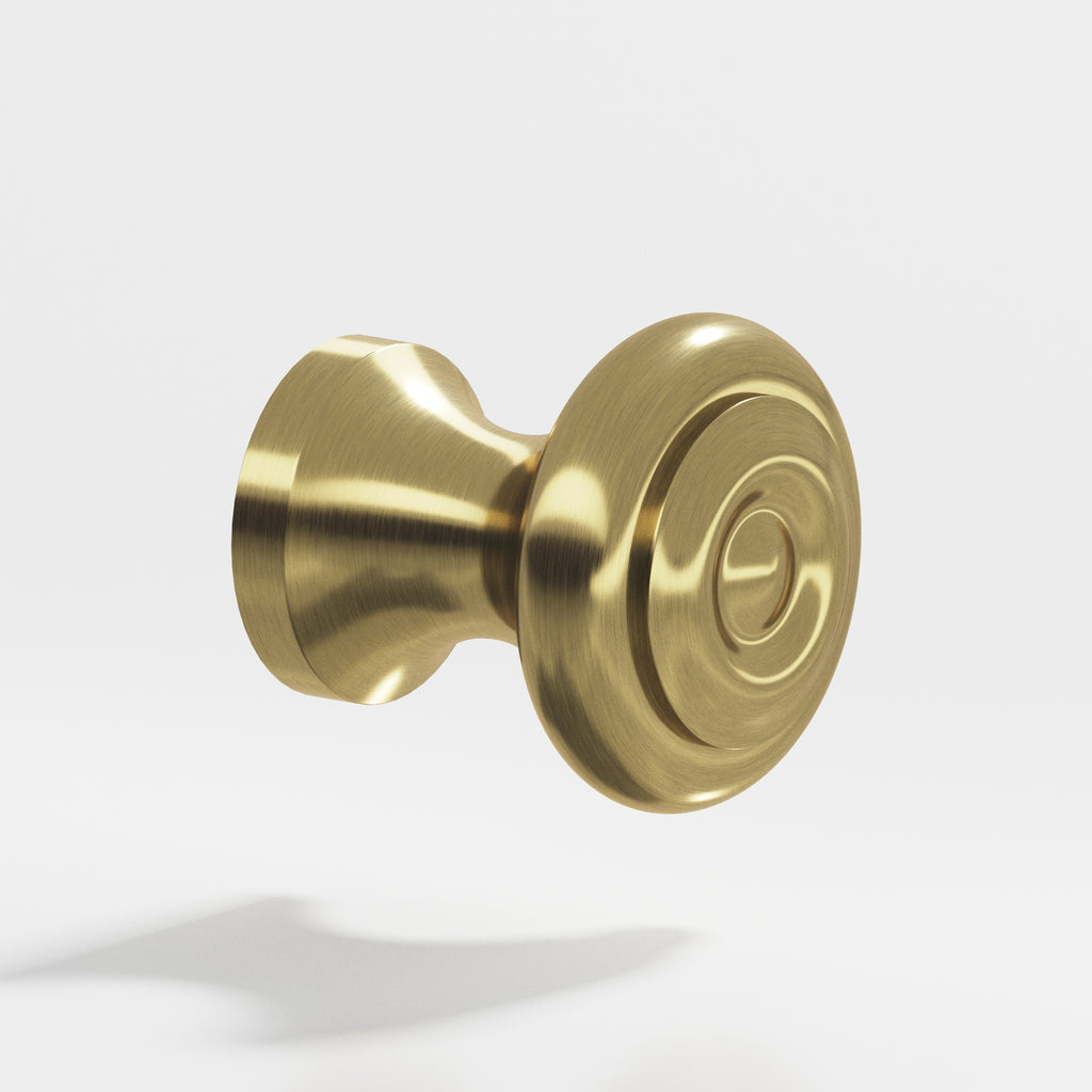Colonial Bronze Series 150 1.5" Round Cabinet Knob Back-To-Back Shower Kit Antique Brass / 1.5"