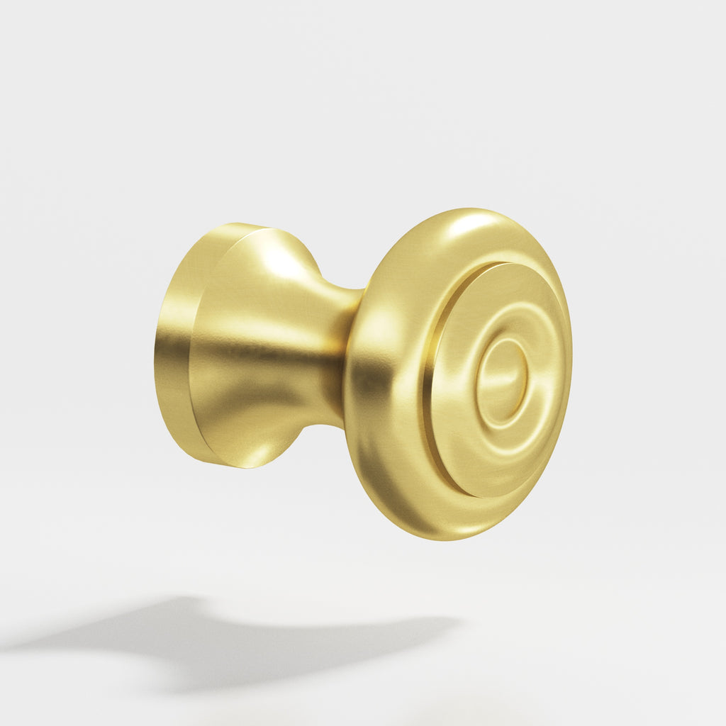 Colonial Bronze Series 139 1.125" Round Cabinet Knob Matte Satin Brass / 1.125"