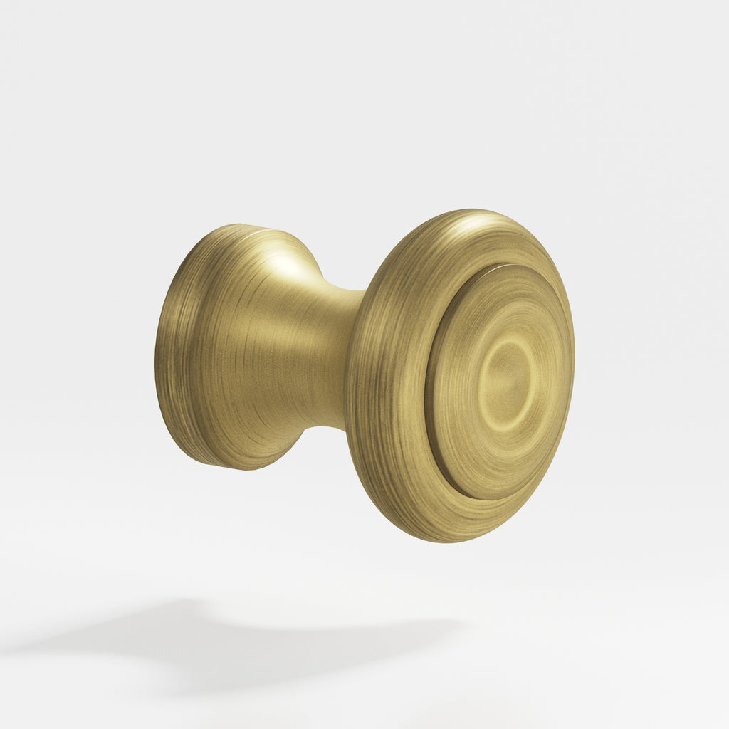 Colonial Bronze Series 150 1.5" Round Cabinet Knob Back-To-Back Shower Kit Matte Antique Satin Brass / 1.5"