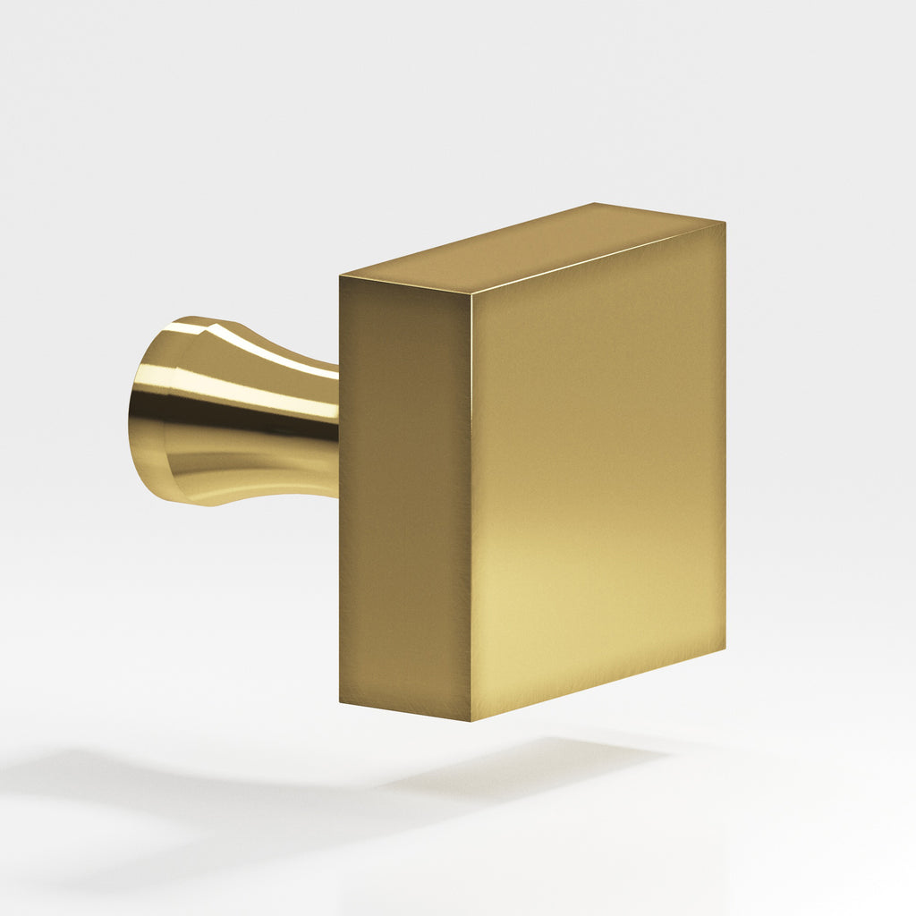 Colonial Bronze Series 122 1.5" Square Cabinet Knob With Flared Post Antique Bronze / 1.5"
