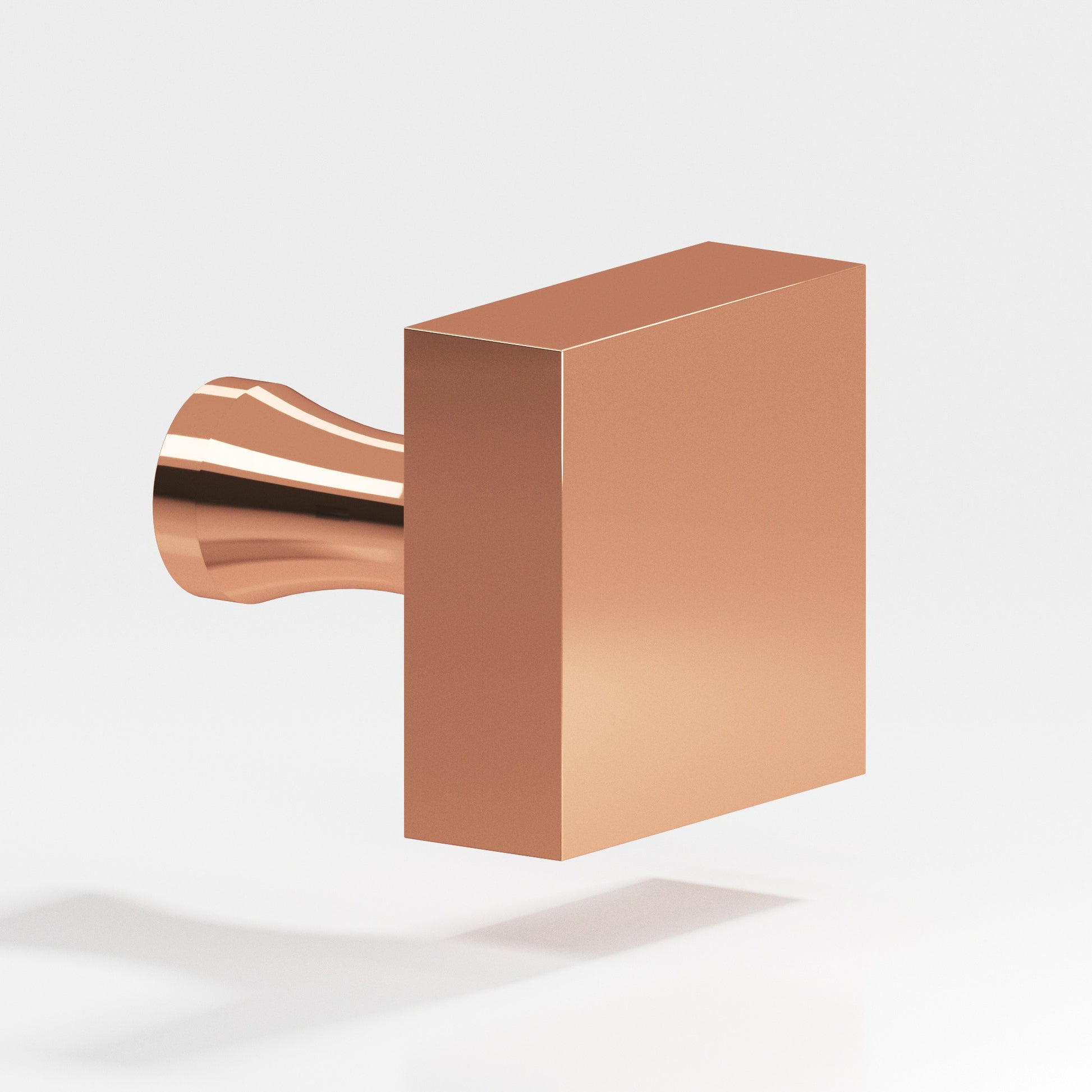 Colonial Bronze Series 122 1.5" Square Cabinet Knob With Flared Post Polished Copper / 1.5"