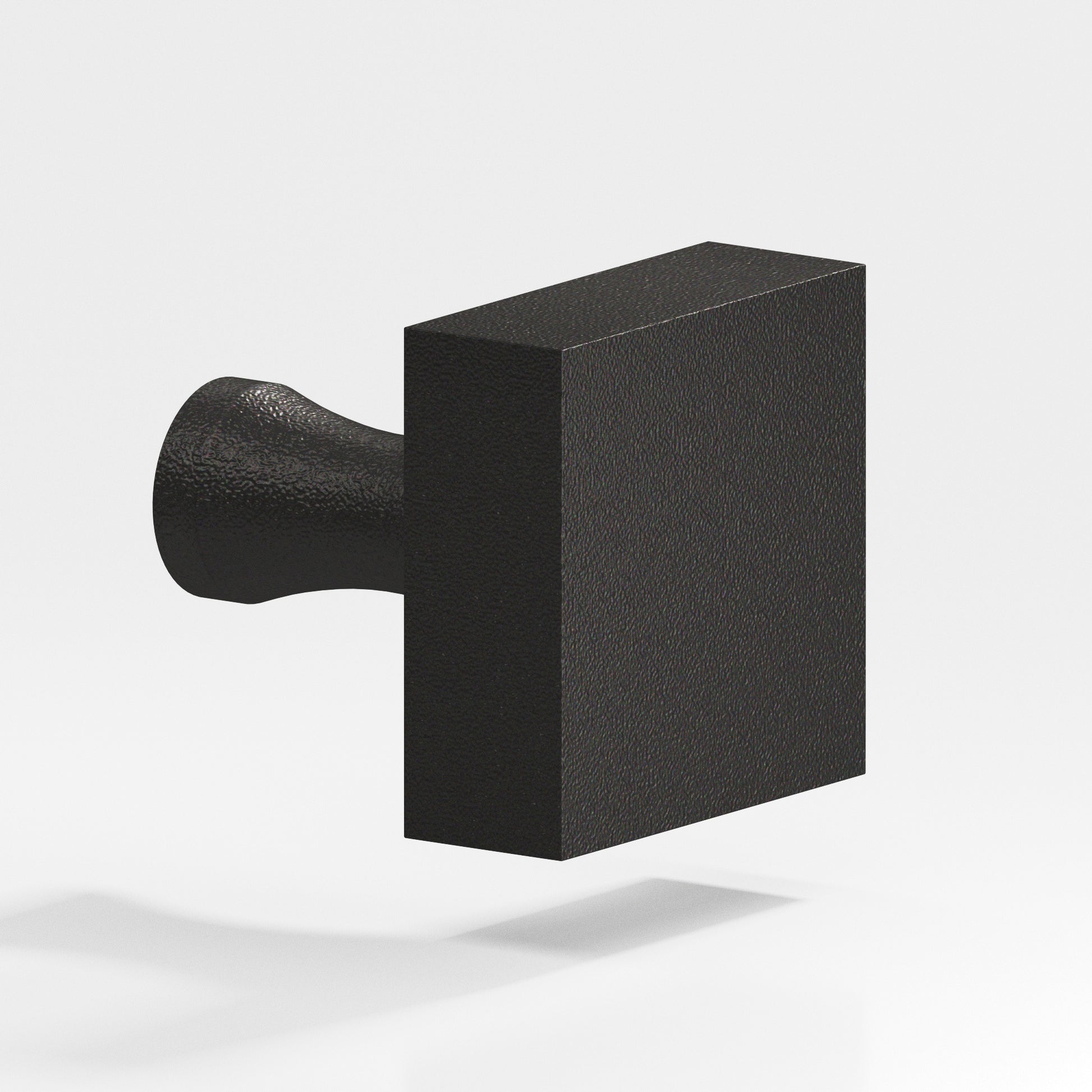 Colonial Bronze Series 120 1" Square Cabinet Knob With Flared Post Frost Black™ / 1"
