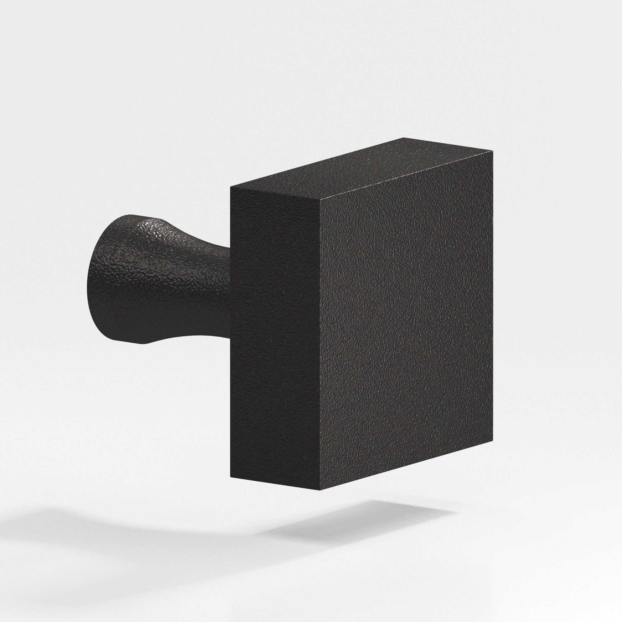 Colonial Bronze Series 122 1.5" Square Cabinet Knob With Flared Post Frost Black™ / 1.5"