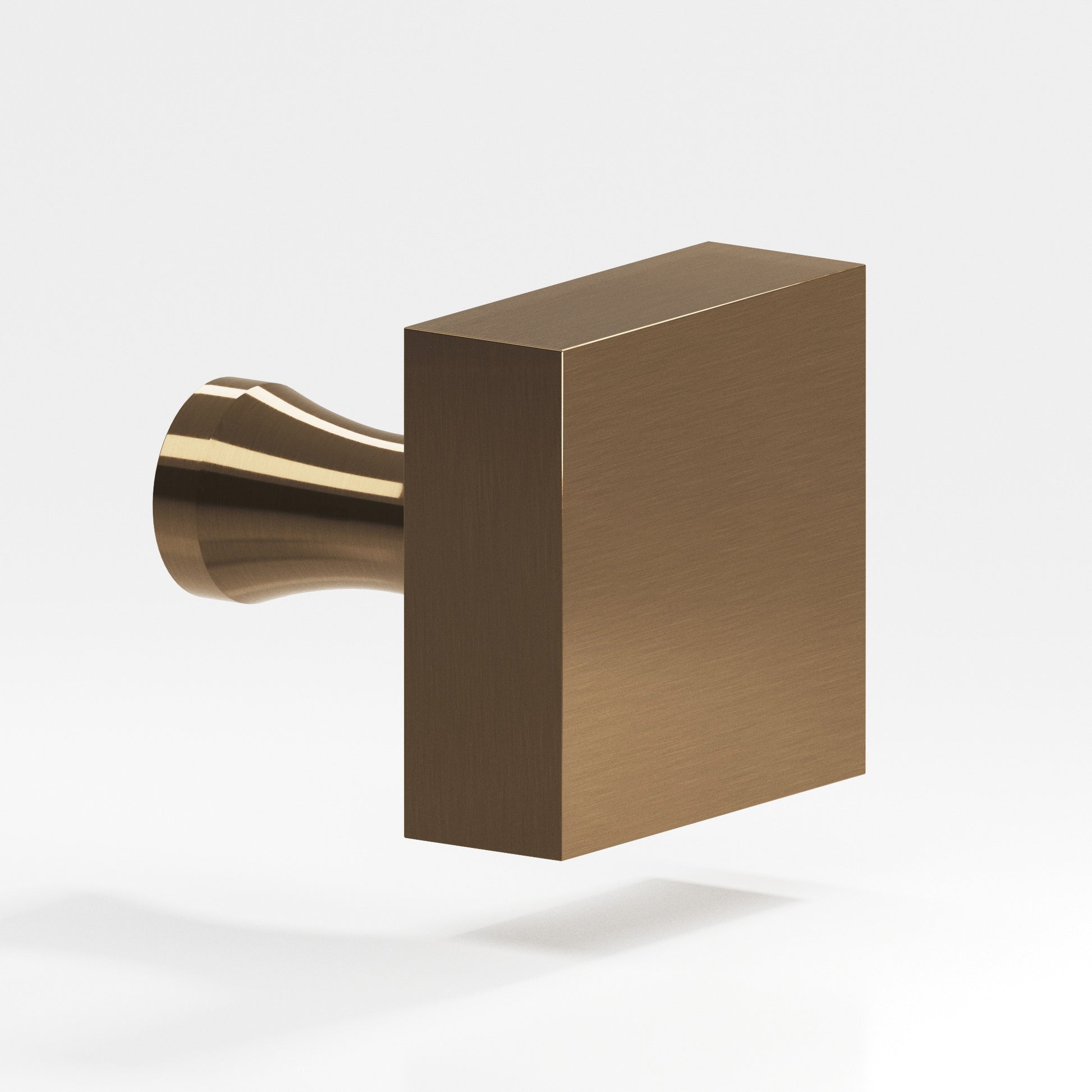 Colonial Bronze Series 122 1.5" Square Cabinet Knob With Flared Post Light Statuary Bronze / 1.5"