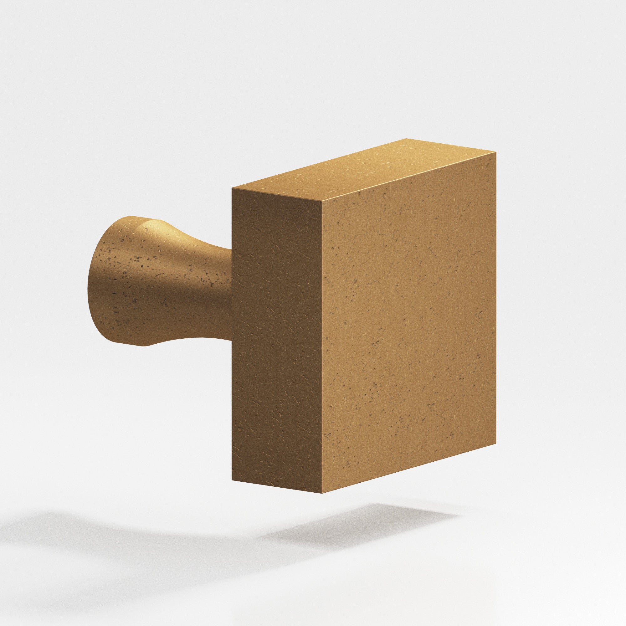 Colonial Bronze Series 122 1.5" Square Cabinet Knob With Flared Post Distressed Light Statuary Bronze / 1.5"