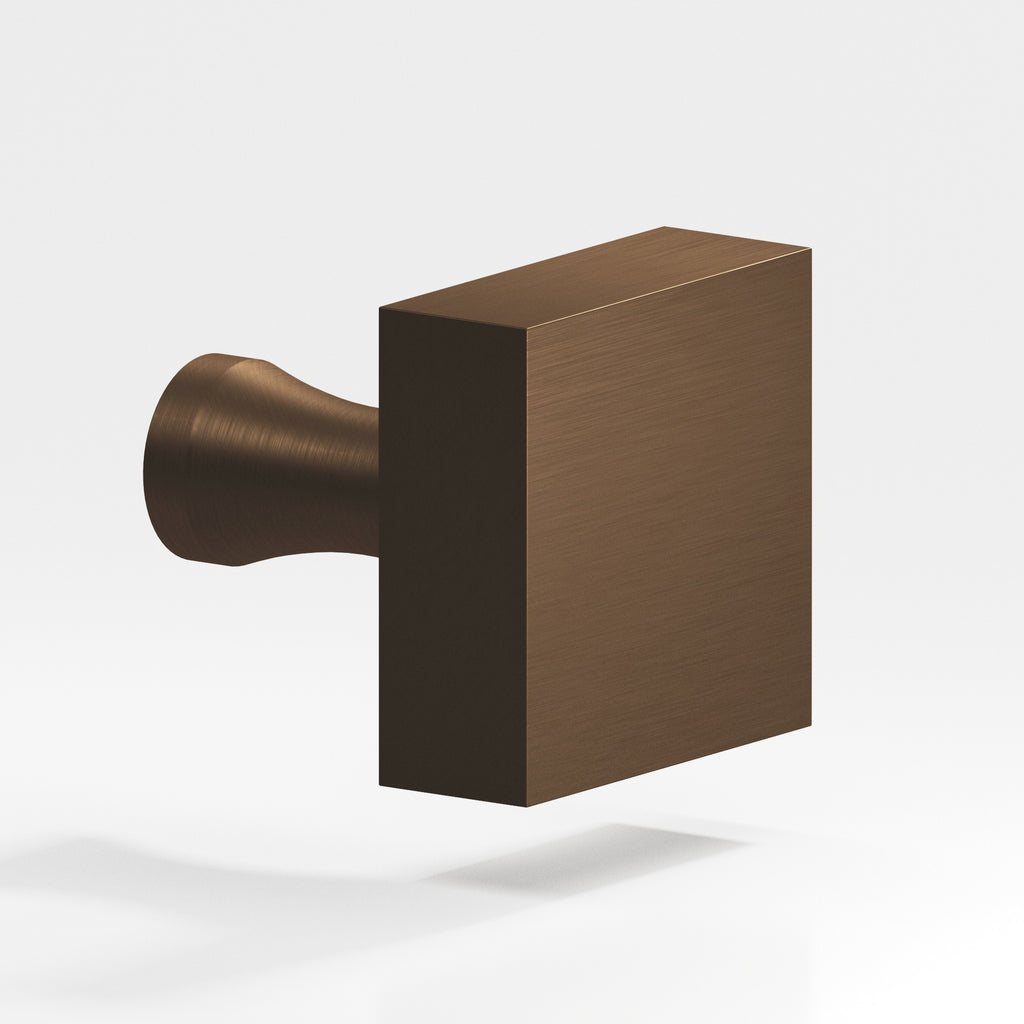 Colonial Bronze Series 122 1.5" Square Cabinet Knob With Flared Post Matte Oil Rubbed Bronze / 1.5"