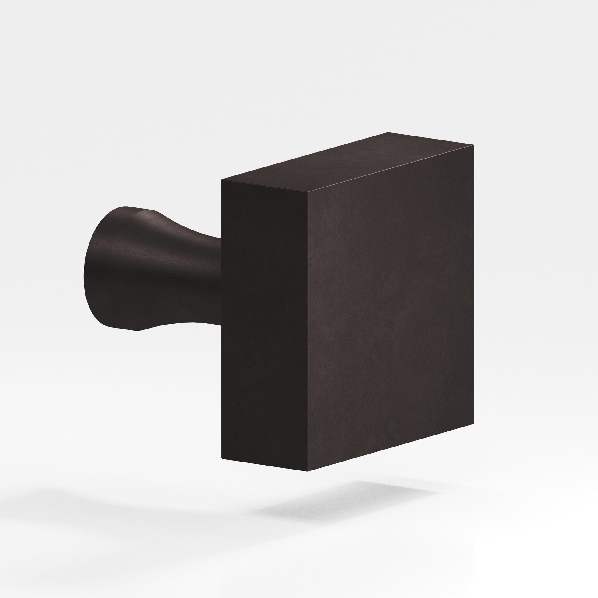 Colonial Bronze Series 120 1" Square Cabinet Knob With Flared Post Matte Dark Statuary Bronze / 1"