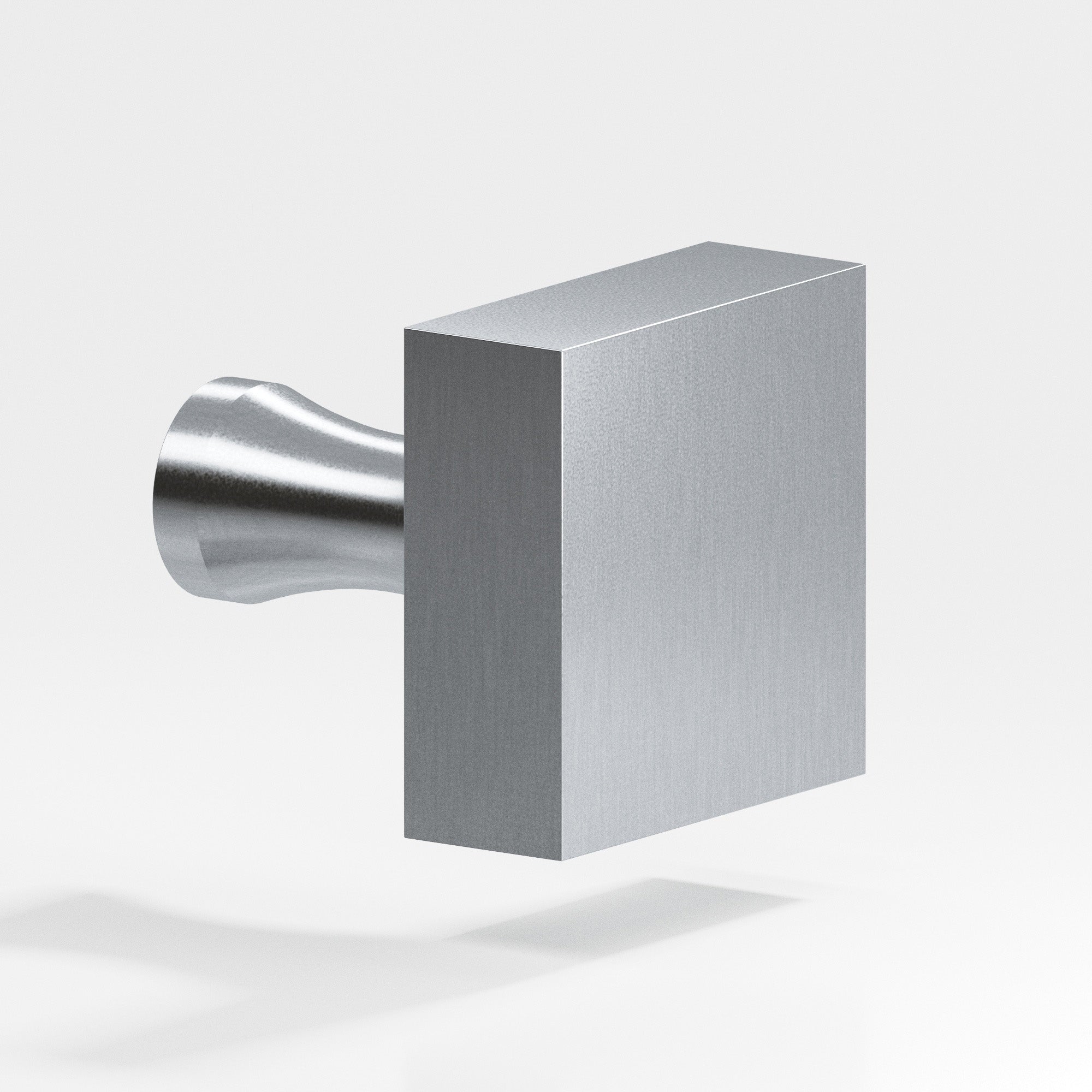 Colonial Bronze Series 120 1" Square Cabinet Knob With Flared Post Satin Chrome / 1"