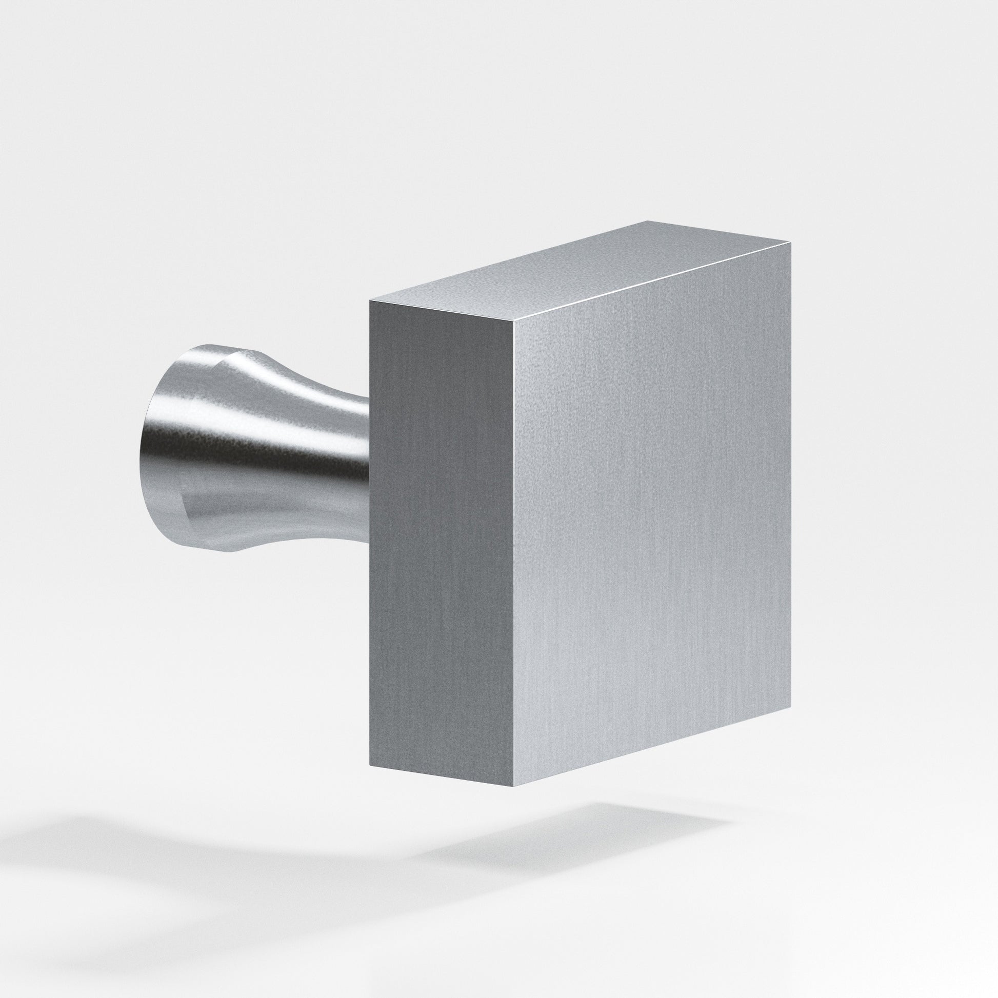 Colonial Bronze Series 122 1.5" Square Cabinet Knob With Flared Post Satin Chrome / 1.5"