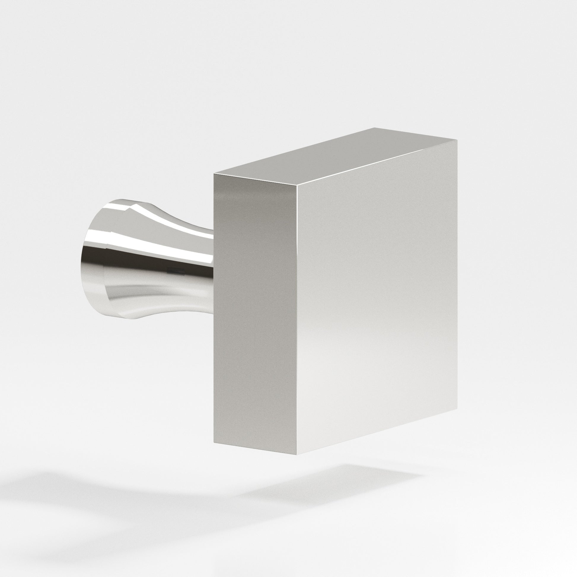 Colonial Bronze Series 122 1.5" Square Cabinet Knob With Flared Post Polished Nickel / 1.5"