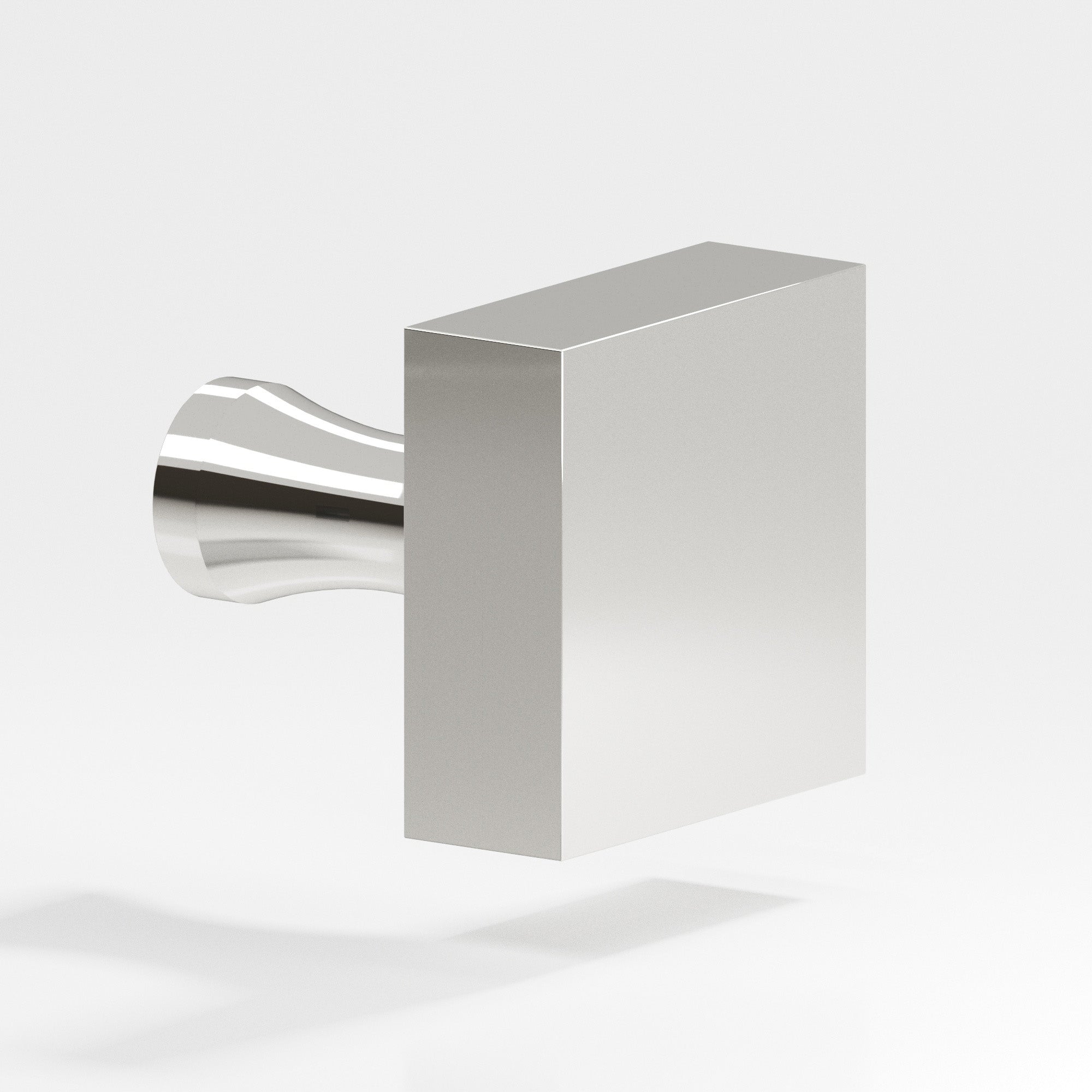 Colonial Bronze Series 121 1.25" Square Cabinet Knob With Flared Post Polished Nickel / 1.25"