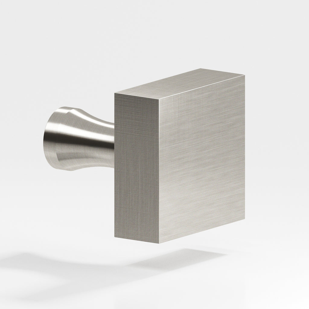Colonial Bronze Series 120 1" Square Cabinet Knob With Flared Post Satin Nickel / 1"