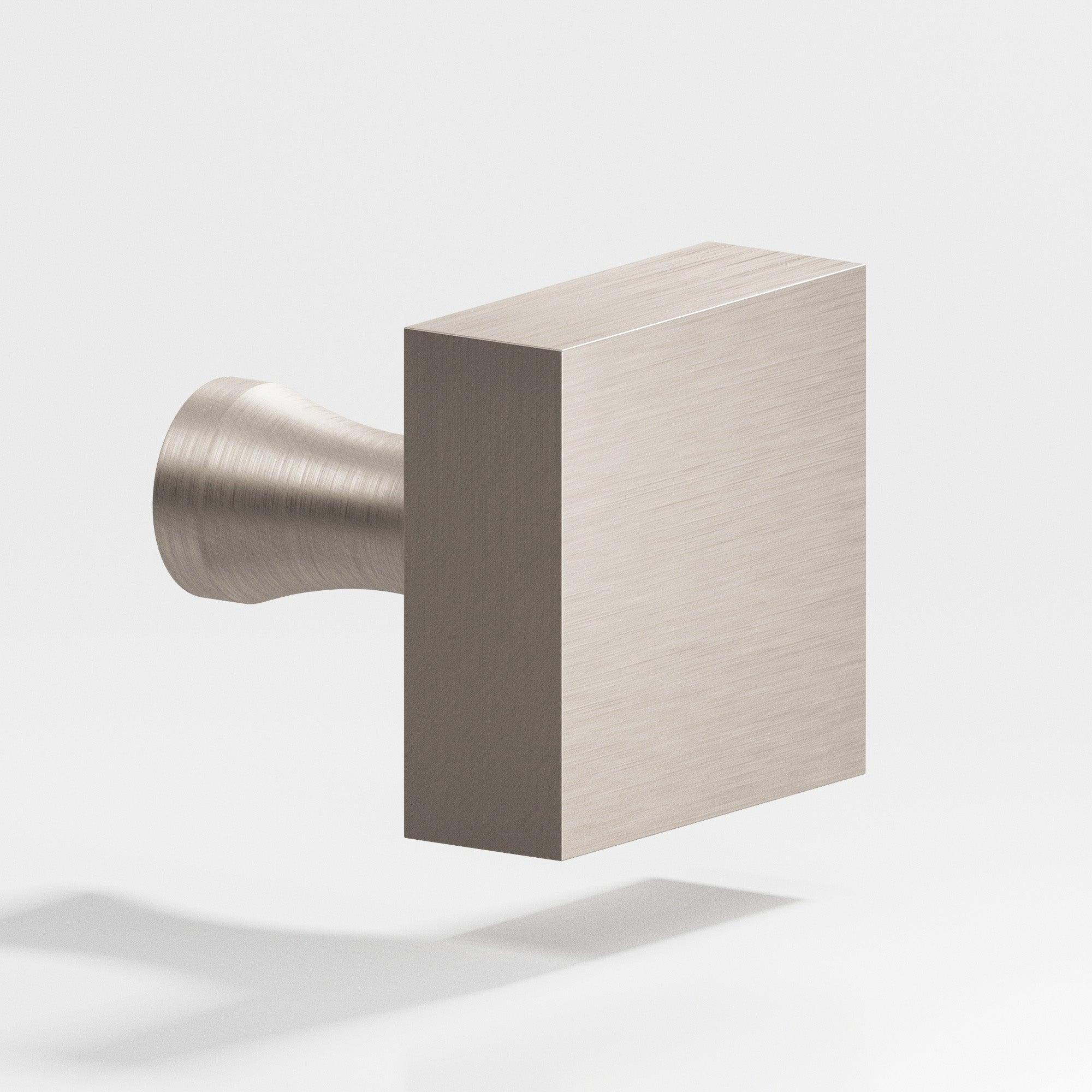 Colonial Bronze Series 122 1.5" Square Cabinet Knob With Flared Post Matte Satin Nickel / 1.5"