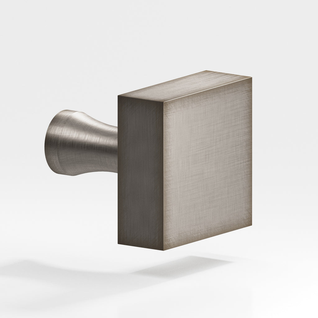 Colonial Bronze Series 122 1.5" Square Cabinet Knob With Flared Post Pewter / 1.5"